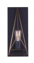 Canarm IWL676A01BKG - GREER, Gold + MBK Color, 1 Lt Wall Sconce, 60W Type A, 6&#34; W x 14&#34; H x 5 1/2&#34; D