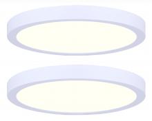 Canarm DL-15C-30FC-WH-C2 - LED Disk, DL-15C-30FC-WH-C2, 15&#34; White Color, Twin Pack, 30W Dimmable, 3000K, 2100 Lumen