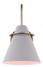 Canarm IVL1076A01MGG - TALIA, IVL1076A01MGG, Matte Grey and Gold, 1 Lt Vanity, Metal Shade, 60W Type A