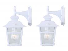 Canarm IOL183TWH-C - Fieldhouse, 1 Light Outdoor Downlight Twinpack, Seeded Glass, 100W Type A, 6 1/4&#34; x 11&#34; x 7