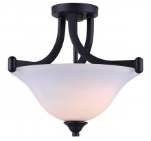 Canarm ISF587A02RA - RUE, 2 Lt Semi-Flush mount, Flat Opal Glass, 60W Type A, 15&#34; x 13&#34;