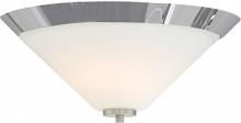 Nuvo 60/6252 - Nome - 2 Light Flush Mount with Satin White Glass - Brushed Nickel Finish