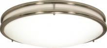 Nuvo 62/1035 - Glamour LED - 10&#34; - Flush with White Acrylic Lens - Brushed Nickel Finish