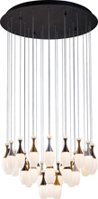 Page One Lighting PP121219-DT/AL/BG - La Botella Round Chandelier, Multi-Tier Chandelier