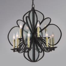 Authenticity 10-0049-12-02 - Twelve Light Rust Up Chandelier