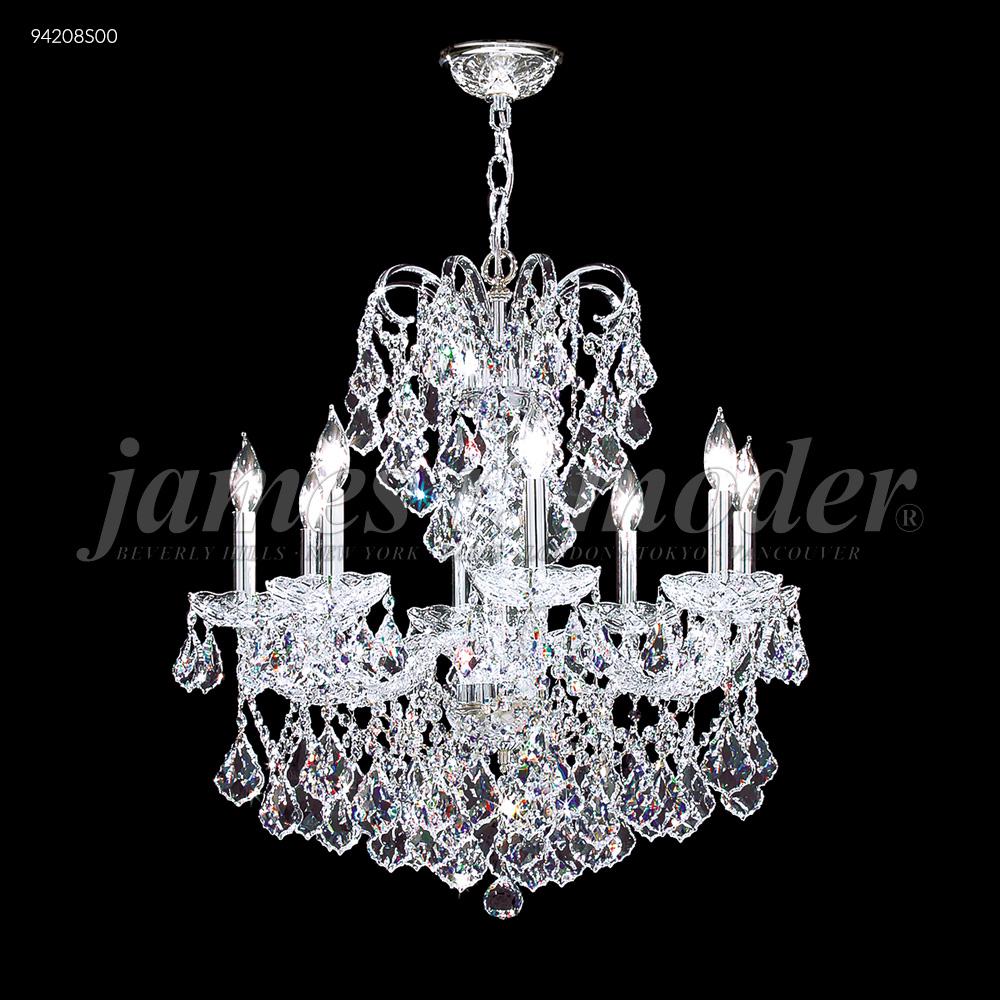 Vienna 8 Glass Arm Chandelier