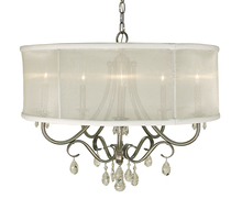 Framburg 1236 BN/SC - 5-Light Brushed Nickel Liebestraum Dining Chandelier