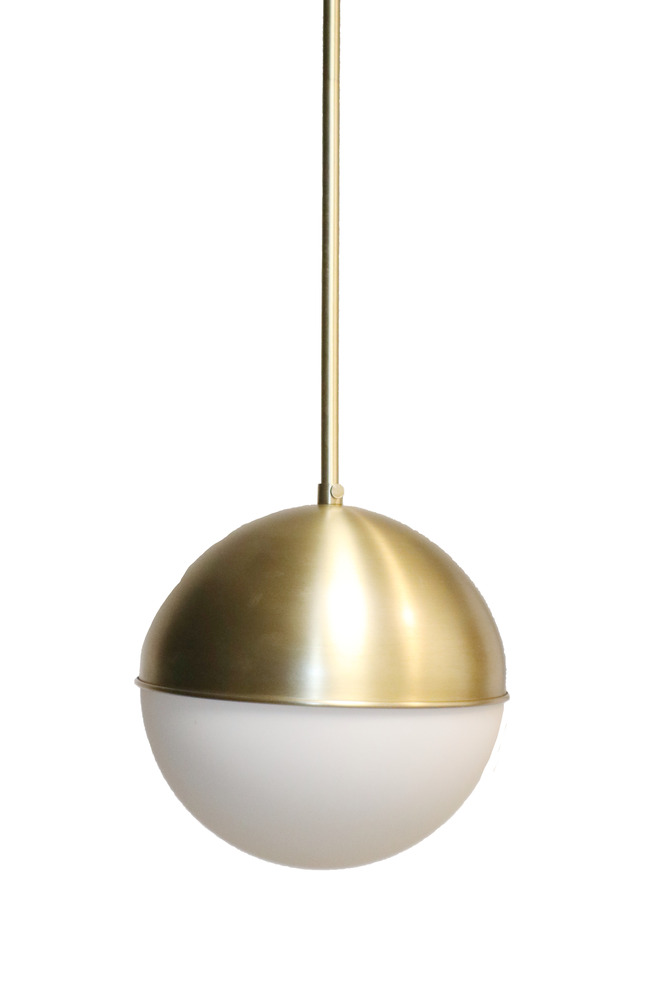 Vivio Oro 10&#34; 1-Light Pendant With Frosted Glass - Matte Gold