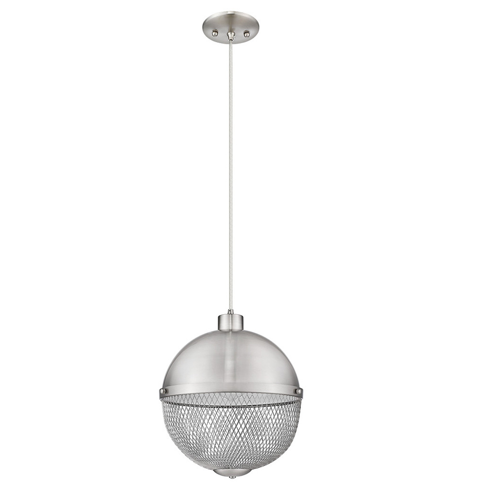 Vivio Parma 1-Light Metal and Mesh Globe Pendant - NK E26