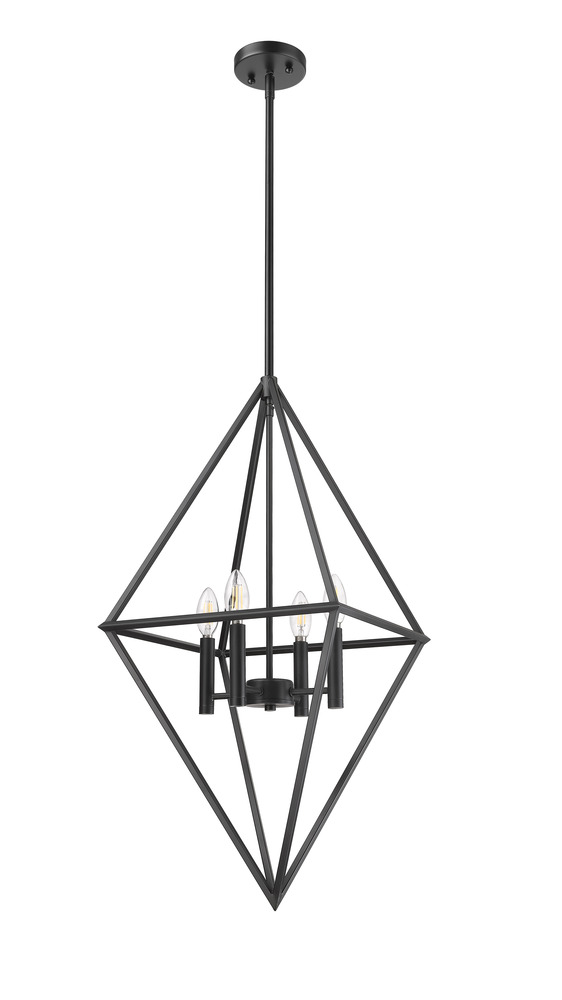 Vivio Gomez 4-Light 20&#34; Geometric Triangle Pendant - MB