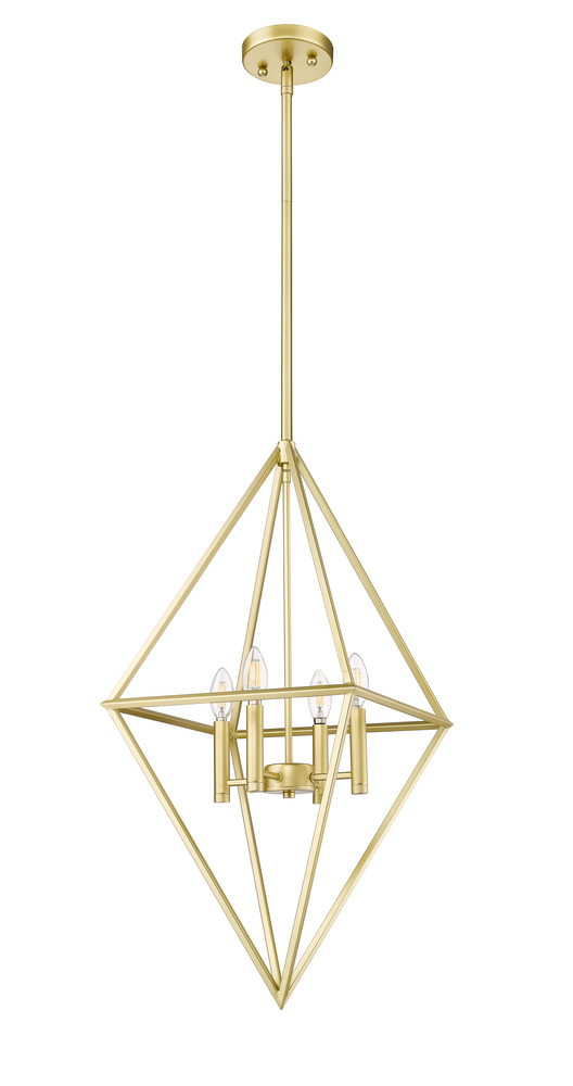 Vivio Gomez 4-Light 20&#34; Geometric Triangle Pendant - CG