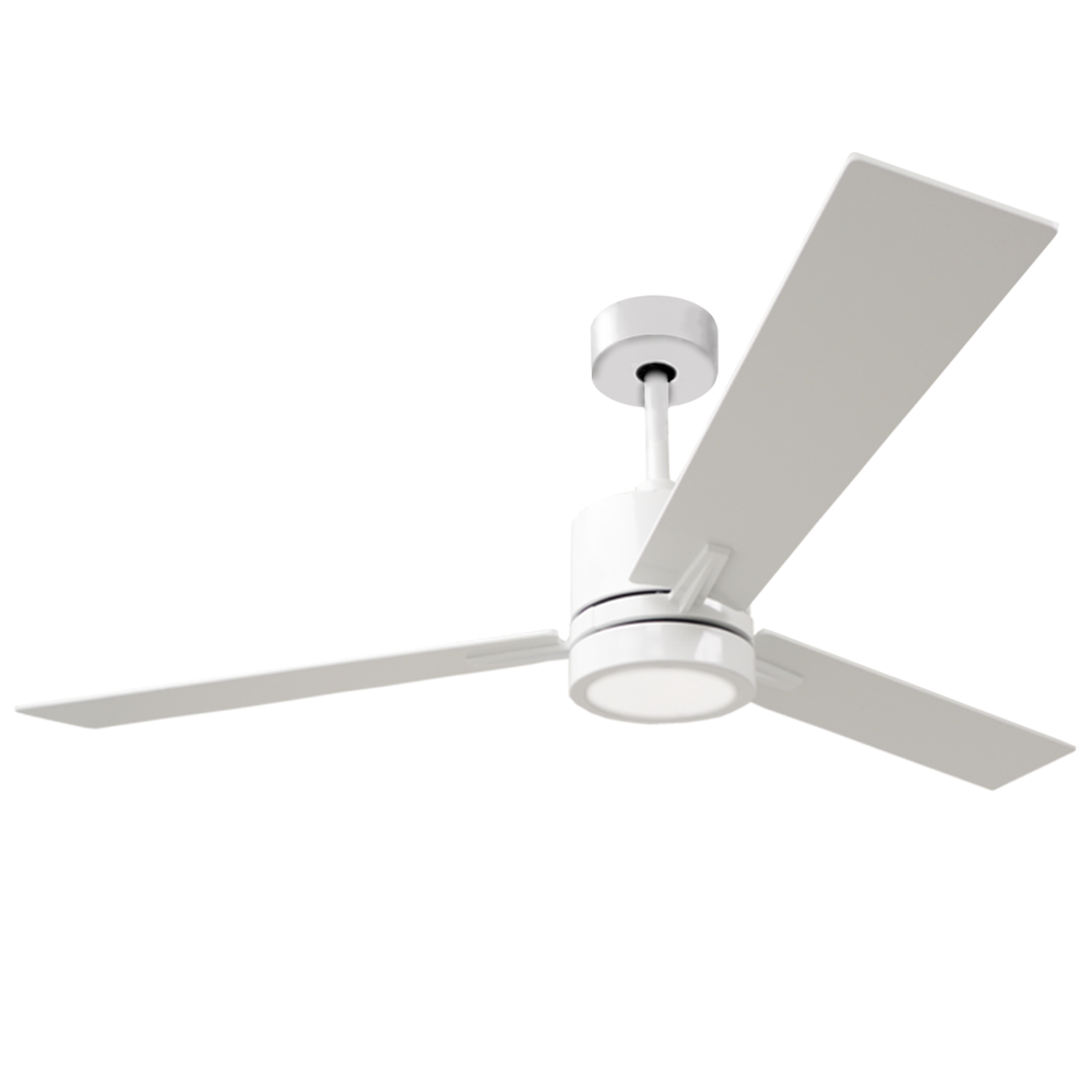 3-Blade 52&#34; WH Fan White Blades 15W LED 3000K