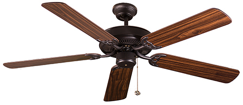 Caliber - 52&#39;&#39; 5-Blade RB Fan W Oak/Walnut Blades