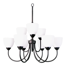 HOMEnhancements 17978 - Laredo 9-Light Chandelier - RB White Glass