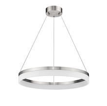 HOMEnhancements 70172 - Vivio Elio 24&#34; 35W LED Halo Acrylic Lens Pendant Brushed Nickel