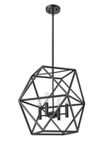 HOMEnhancements 70361 - Vivio Solano 4-Light 20&#34; Geometric Pendant - MB