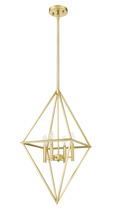 HOMEnhancements 70376 - Vivio Gomez 4-Light 20&#34; Geometric Triangle Pendant - CG