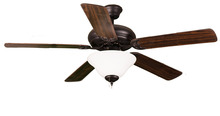 HOMEnhancements 18701 - 52&#39; 5-Blade RB Fan W/White Bowl Light Kit(2x9.5W LED 3000K)