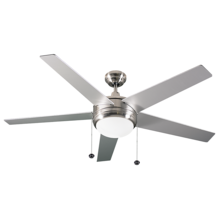 HOMEnhancements 20310 - 5-Blade 52&#34; Energy Star Contemporary Fan NK Silver/Walnut Blades