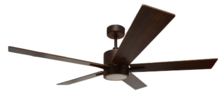 HOMEnhancements 19082 - 5-Blade 52&#34; RB Modern Cylinder Fan Med Oak/Walnut Blades WC-1-WH Included