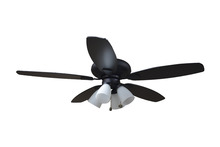 HOMEnhancements 19458 - 52&#34; 5-Blade UFO Fan MB Black/Walnut Blades 4-Light White LED Kit