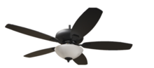 HOMEnhancements 19455 - 52&#34; 5-Blade UFO Fan MB Black/Walnut Blades 2-Light White Bowl LED Kit