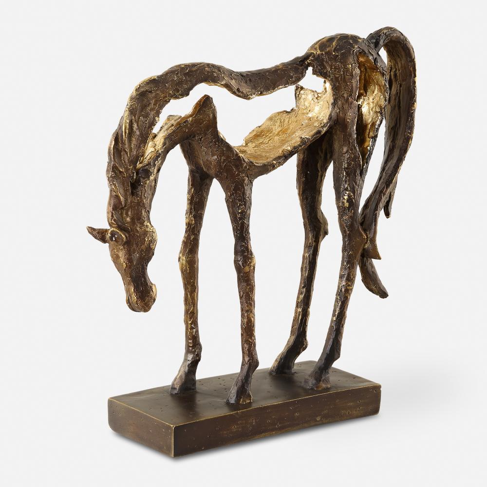 Uttermost Openly Grazing Horse Sculpture