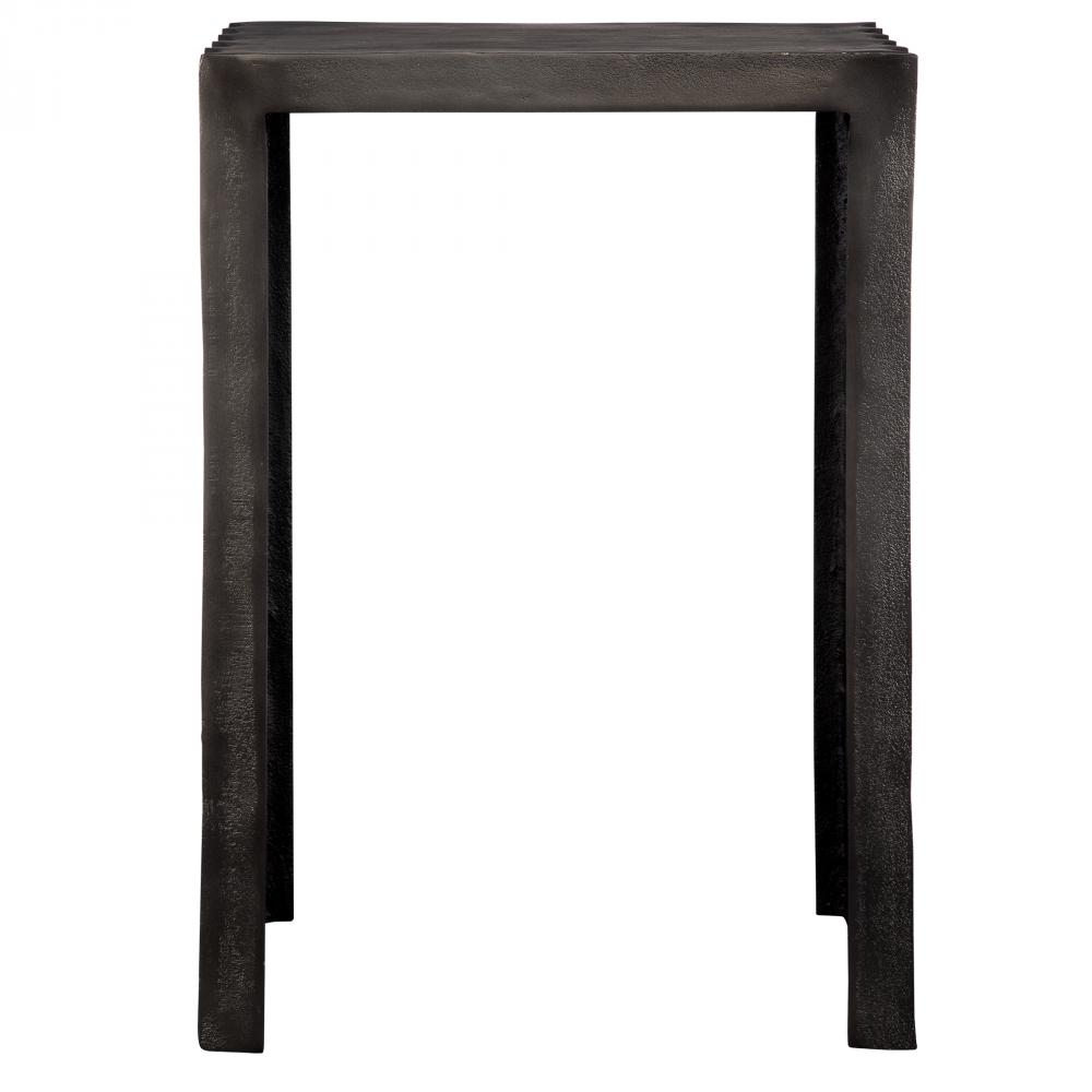 Uttermost In The Groove Aluminum Accent Table