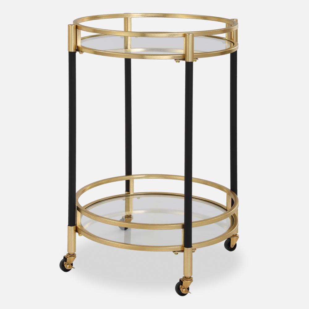 Uttermost Dolly Round Bar Cart