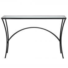 Uttermost 22910 - Alayna Black Metal & Glass Console Table