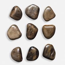 Uttermost 04323 - Uttermost Pebbles Walnut Wood Wall Décor, S/9