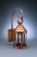 Northeast Lantern 3317-AB-MED-CLR-NS - Cone Top Wall Antique Brass Medium Base Socket Clear Glass Open Bottom No Scroll