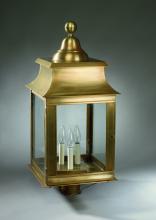 Northeast Lantern 5653-VG-LT3-FST - Pagoda Post Verdi Gris 3 Candelabra Sockets Frosted Glass