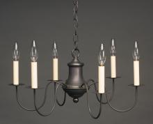 Northeast Lantern 967-DB-LT6 - Hanging S-Arms Dark Brass 6 Candelabra Sockets