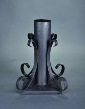 Northeast Lantern PM03-AB - Antique Brass Pier Mount, Tall With Scroll Work.  Pipe 13&#34;  Box 7 1/2&#34; Width of scroll wor