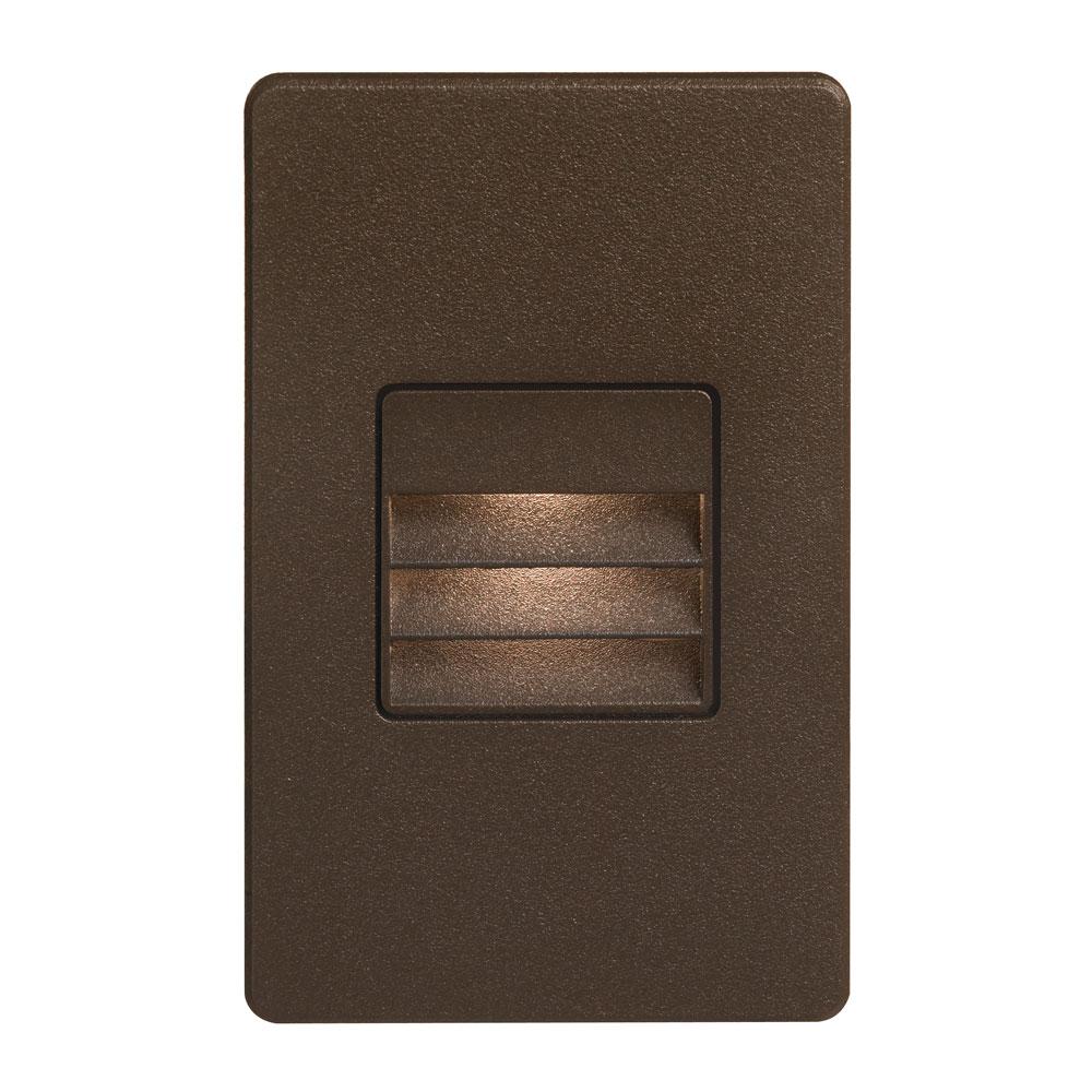 120VAC input, L125mmxW78mmxH37mm, 2700K, 3.3W IP65, Bronze Wall LED Light with Louver