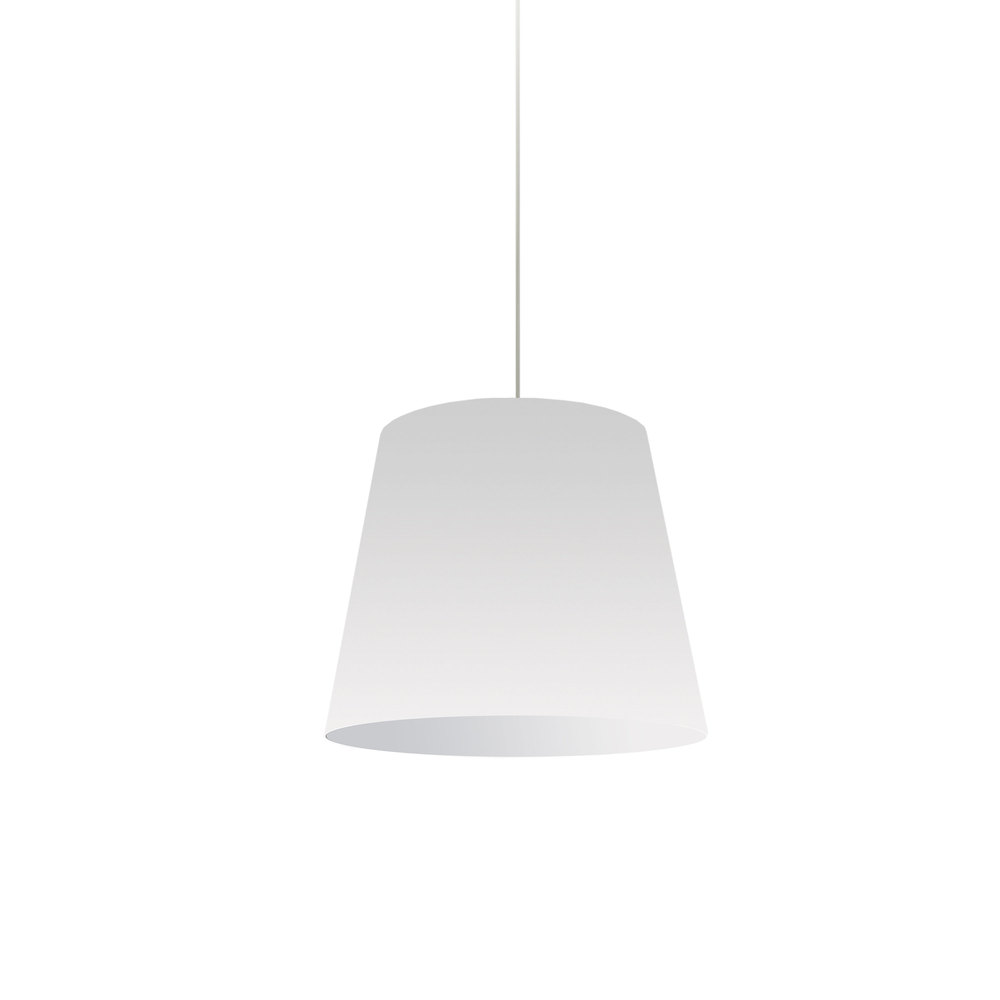 1 Light Oversized Drum Pendant Small White Shade