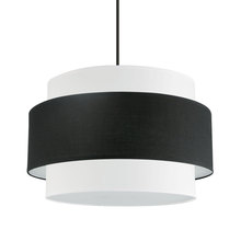 Dainolite PYA-224C-MB-BW - 4 Light Incandescent Chandelier, Matte Black with Black / White Shade