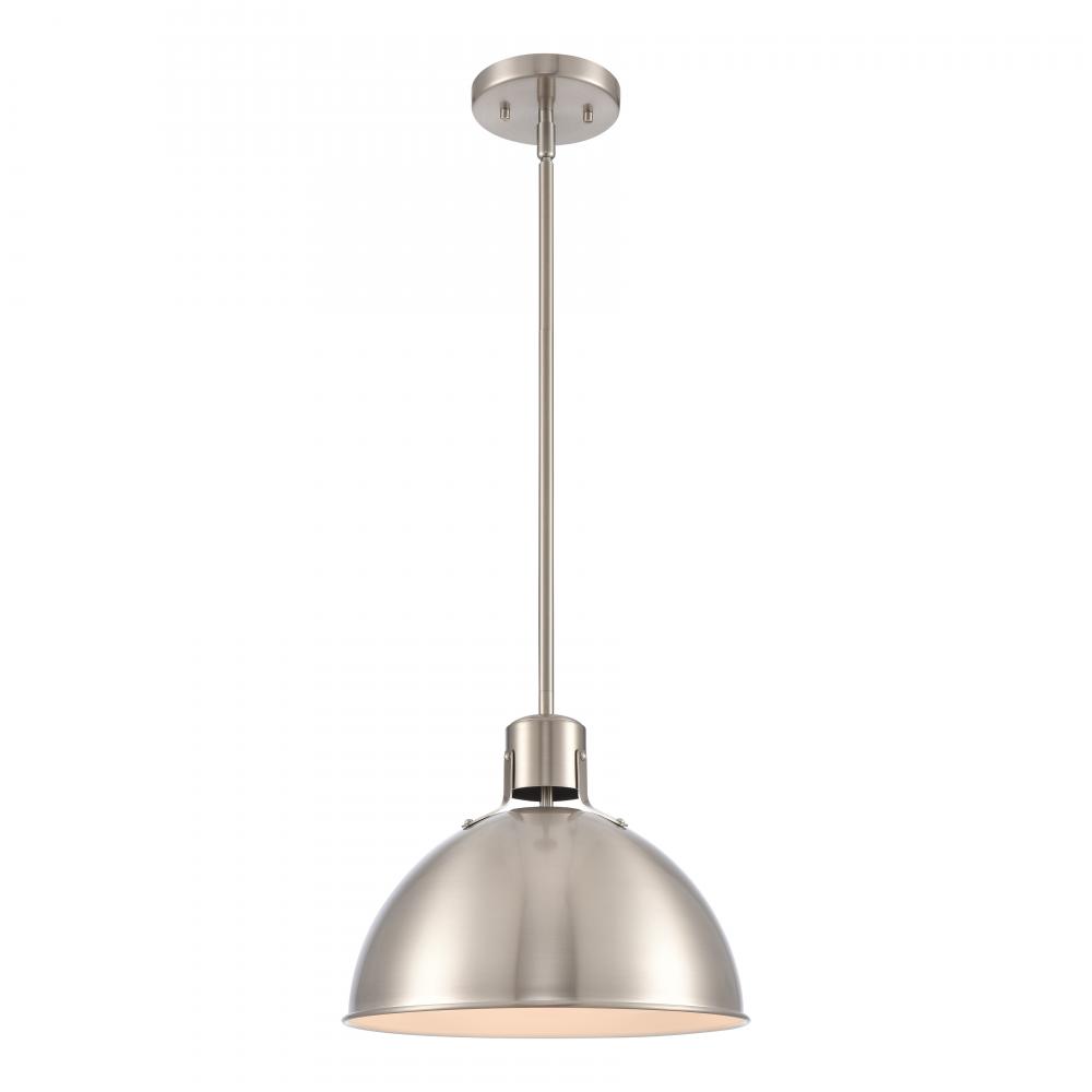 Zayne 12&#39;&#39; Wide 1-Light Pendant - Brushed Nickel