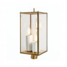 ELK Home 1152-AG-CL - Back Bay 23.25&#39;&#39; High 3-Light Outdoor Post Light - Aged Brass