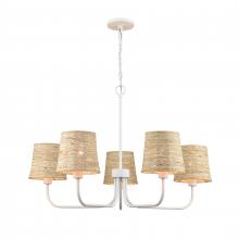 ELK Home 32457/5 - Abaca 34&#39;&#39; Wide 5-Light Chandelier - Textured White