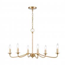 ELK Home 32485/6 - Abaca 32&#39;&#39; Wide 6-Light Chandelier - Brushed Gold