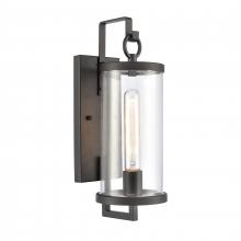 ELK Home 89490/1 - Hopkins 15.75&#39;&#39; High 1-Light Outdoor Sconce - Charcoal Black