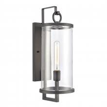 ELK Home 89492/1 - Hopkins 20.25&#39;&#39; High 1-Light Outdoor Sconce - Charcoal Black