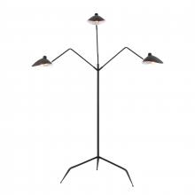 ELK Home H0019-11103-LED - Risley 81.5&#39;&#39; High 3-Light Floor Lamp - Matte Black - Includes LED Bulb