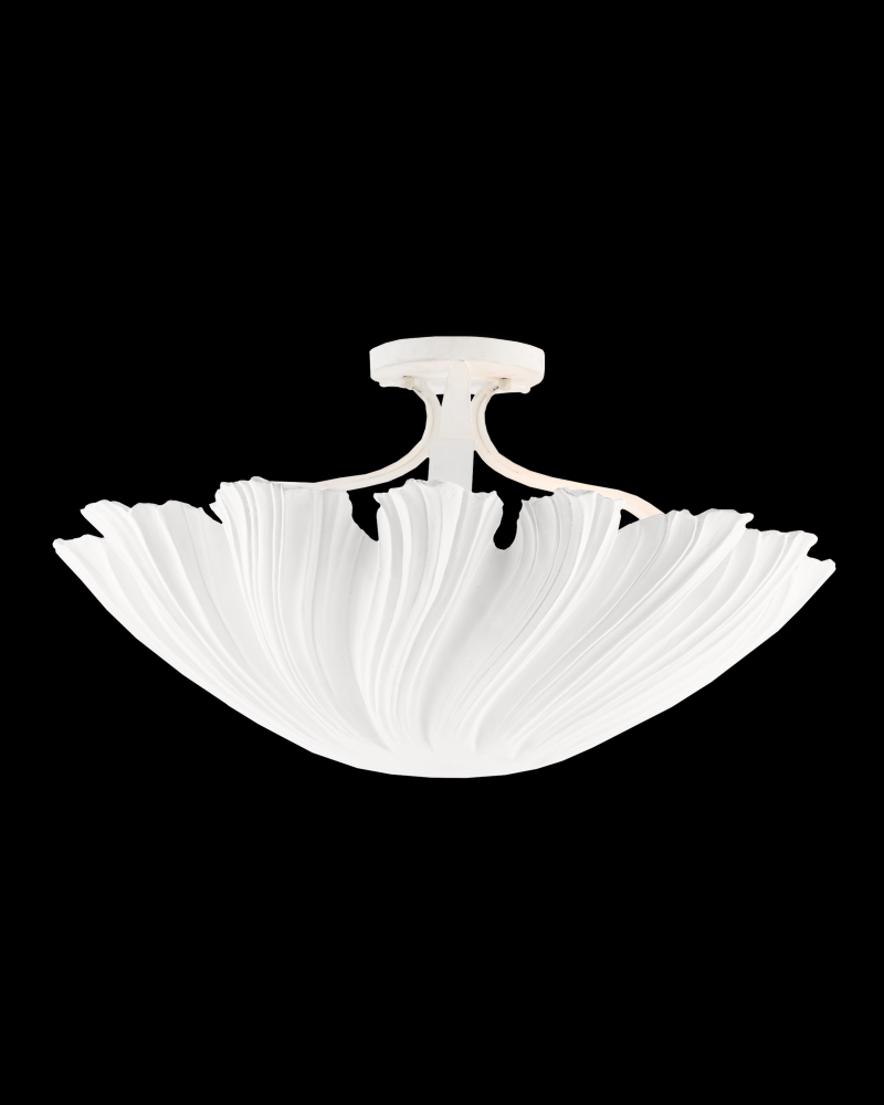 Hadley White Semi-Flush Mount