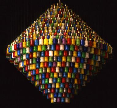 Chandelier Made From Party Poppers