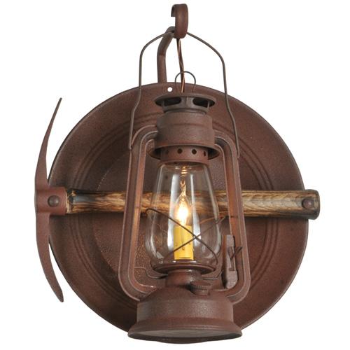 16&#34; Wide Miners Lantern Wall Sconce