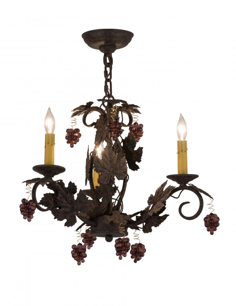 18&#34;W Vineyard 3 LT Chandelier