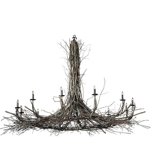 132&#34; Wide Twigs 12 Light Chandelier